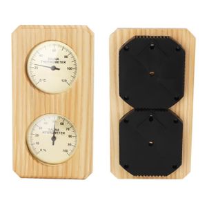 MESURE THERMIQUE VGEBY Hygrothermographe de sauna en bois - Thermomètre de sauna hygromètre - Accessoire de sauna en bois