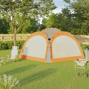 TONNELLE - BARNUM (93077) Tente de réception à LED et 4 parois 3,6x3,6x2,3 m Gris/orange LIS