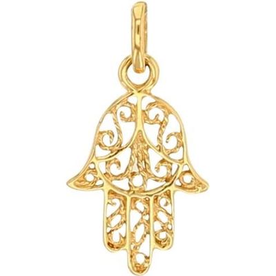 Pendentif Tiki Force Noir - Plaqué Or 750/000, Homme/femme (neuf)