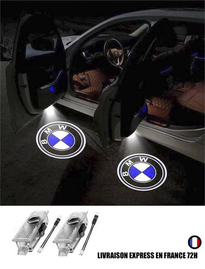 2 Lampes De Porte Voiture Projection Logo - Pour Renault Mégane, Laguna, Latitude, Talisman, Koleos