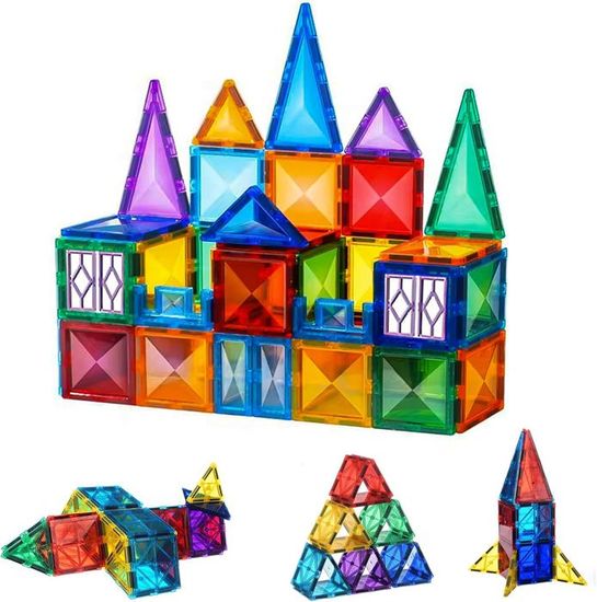 Desire Deluxe - 57 Pièces Blocs Magnétiques De Construction Pour Enfants Dès 3 Ans - Jeu Éducatif Créatif