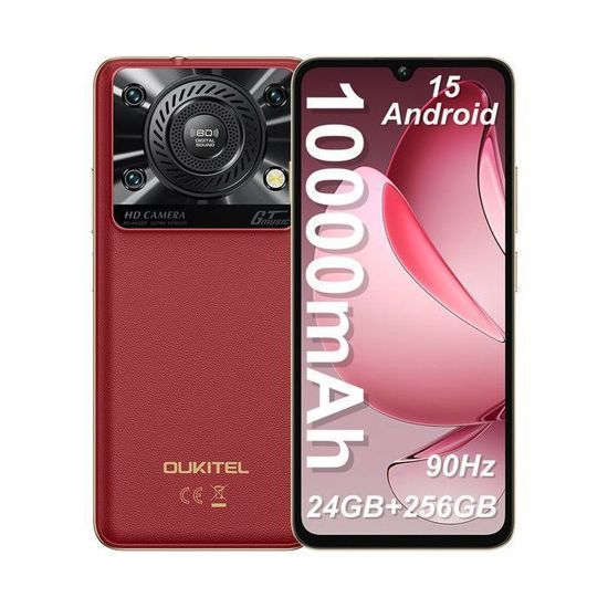 OUKITEL C60 Pro Téléphone portable 10000mAh Grand Batterie