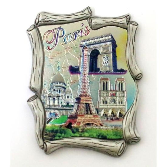 Magnet aimant de frigo cuisine souvenir de France Paris métal cadeaux