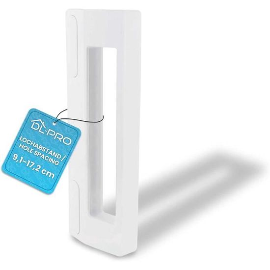 Poignée De Porte Universelle Pour Réfrigérateur/congélateur - Longueur 18,8 Cm, Fixation Réglable 9,1-17,2 Cm - Blanc