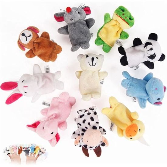 ZOSIGN Marionnettes à Doigts Animaux – Lot De 7 Pièces Mignonnes En Peluche, Jouet Éducatif Bébé & Enfant
