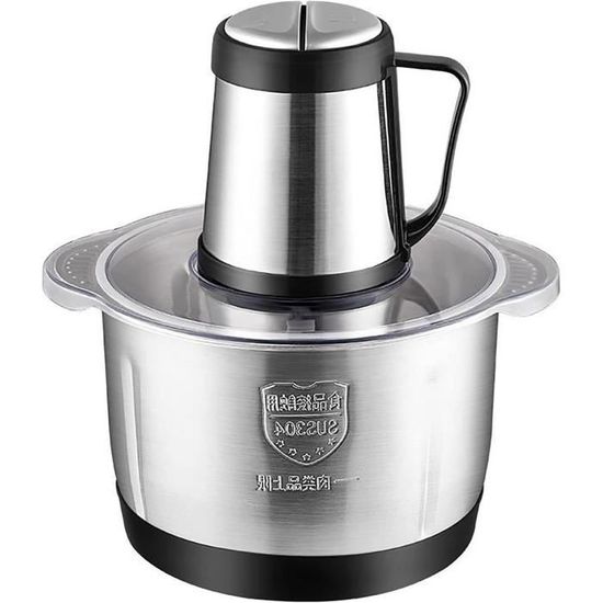 Hachoir Électrique Daewoo 500W - Bol En Verre 1 Litre - 4 Lames Acier Inoxydable - Mini Hachoir Polyvalent
