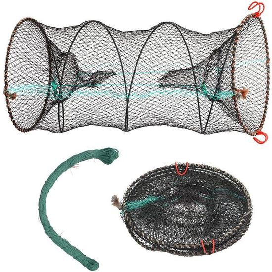 60 cm - Piège à filet de pêche automatique, Cage ronde, Durable, ouvert pour crabe, écrevisse