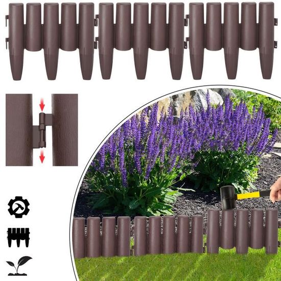FIVMEN Bordure De Pelouse Plastique 5m Bordure De Jardin