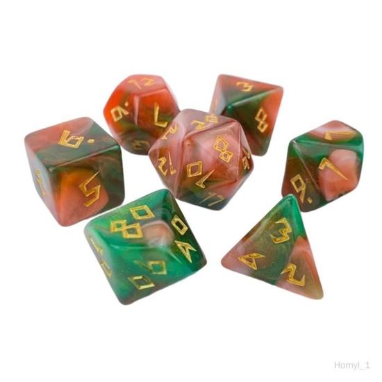 Ensemble Dés En Résine Rpg Jeu Dés Polyédriques 7 - Canada