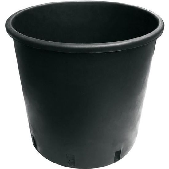 Pot rond noir 7L 18.5x22 cm - CULTURE INDOOR - Pot - Diamètre 22 cm - Couleur Noir - Forme Rond