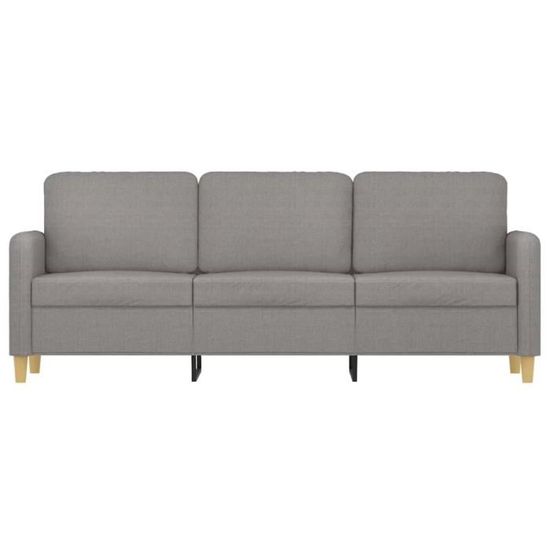 Canapé 3 Places Tissu Gris Clair – 180 Cm De Large, Neuf Sous Emballage