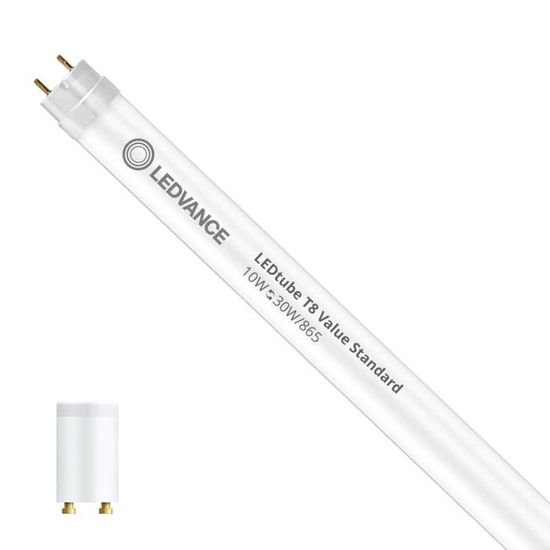 Tube LED T8 Ledvance 10W 1200lm - Blanc Froid 4000K - Équivalent 30W - 90cm