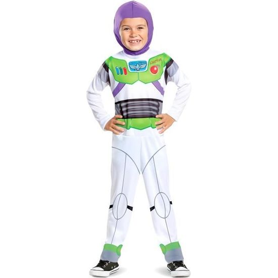 Déguisement Buzz L'éclair - Toy Story - Enfant - Combinaison et coiffe - Blanc