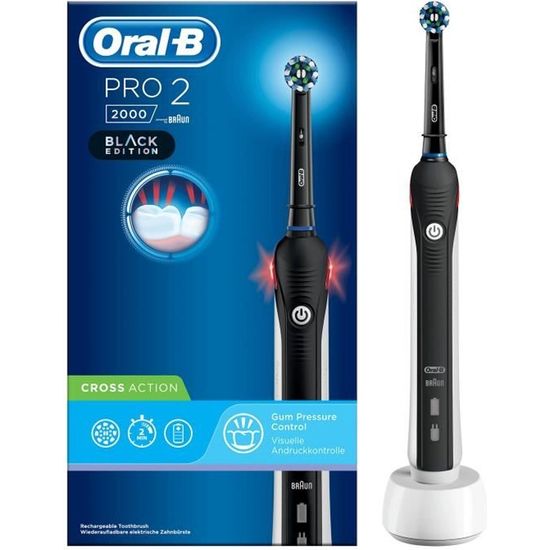 Oral-B Pro 2 2000 Brosse À Dents Électrique  aide à brosser les dents pendant 2 minutes