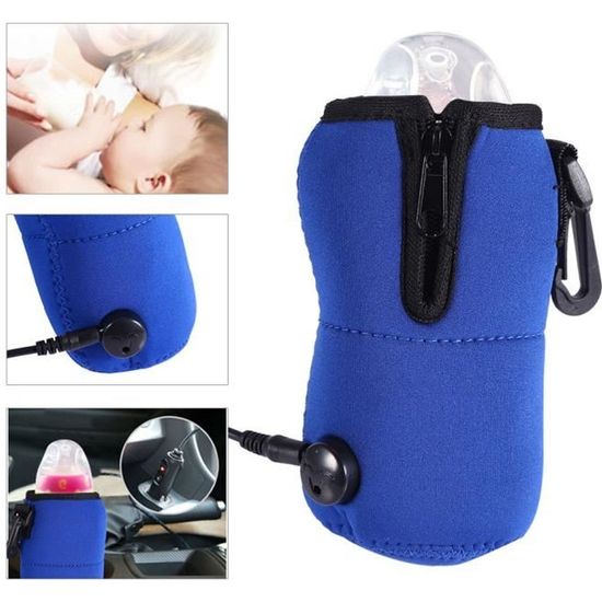 Bleu Chauffe-biberon sac voiture Voyage Réchauffeur d'eau de lait Pour l'alimentation du bébé  