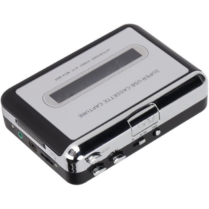 Lecteur De Cassettes Transparent Convertisseur MP3 Avec Prise Jack 3,5mm - Portable USB Type C