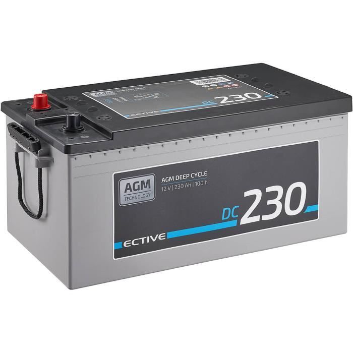 ECTIVE 12V 230Ah AGM batterie decharge lente Deep Cycle DC 230