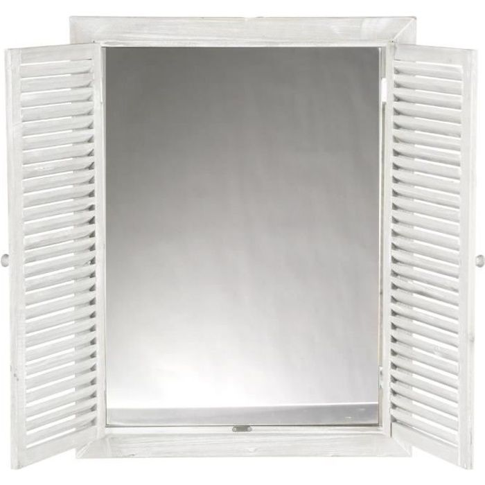 Miroir à volets - 50 x 65 cm - Blanc