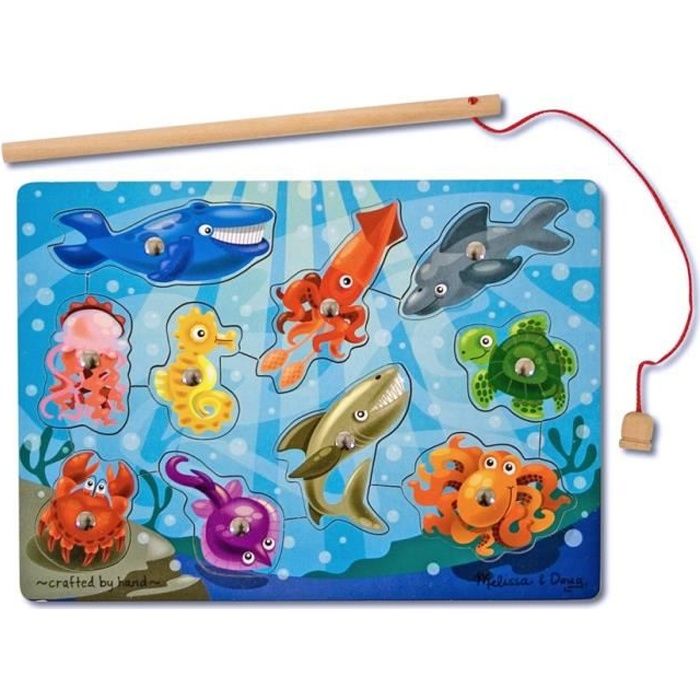 MELISSA & DOUG Jeu Magnétique En Bois - Pêche