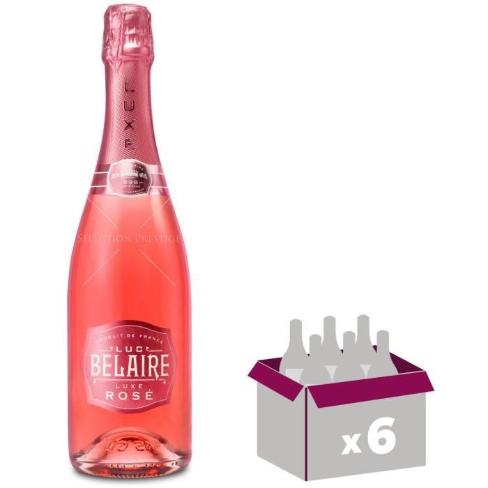 Lot de 6 - Luc Belaire Luxe Rosé - 6x75cl - Vin Rosé