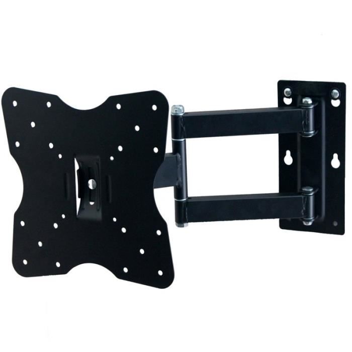 SUPPORT TV MURAL PIVOTANT ET INCLINABLE CAPACITÉ 25 KG ECRAN LCD, LED, PLASMA