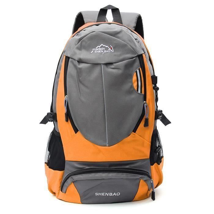 35L Sac à dos unisexe sac de voyage extérieur Orange WYK77992