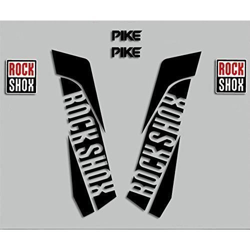 Ecoshirt Autocollants pour Fourche Rockshox Pike 2015 R276 Fork Stickers Autocollants Noir - MN-A76Q-SIEV