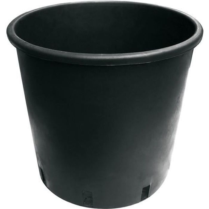 Pot rond noir 7L 18.5x22 cm
