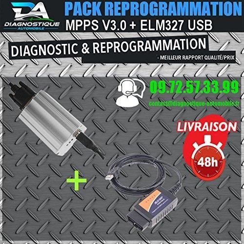 Mister Diagnostic® PACK REPROGRAMMATION + DIAG : MPPS V3.0 PRO + ELM 327 USB SCANNER DIAGNOSTIC OBD