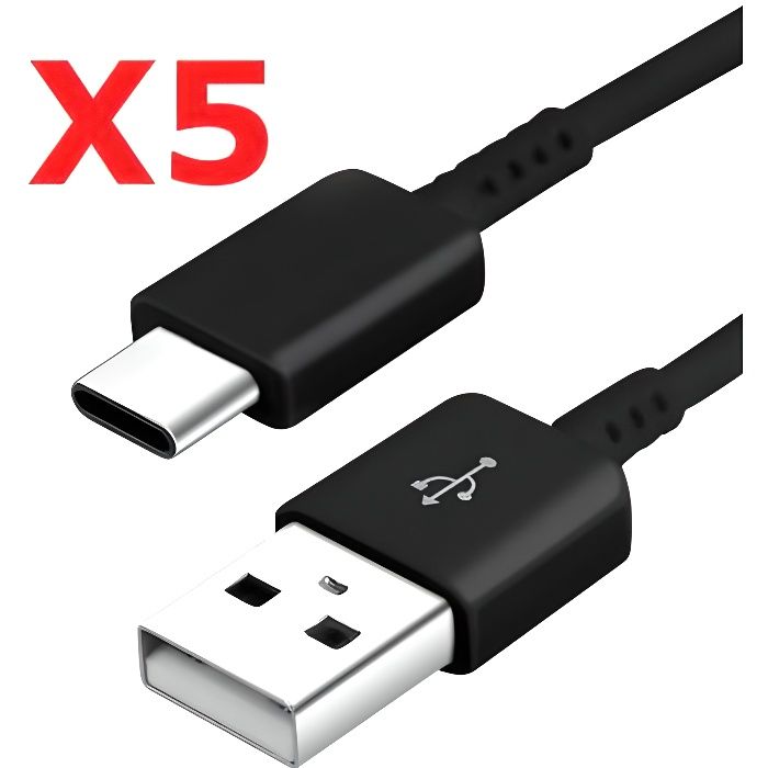 X5 Cable USB- Type C Chargeur Noir pour Samsung Galaxy A8 / S9 / S9Plus Noir X5 Couleur :