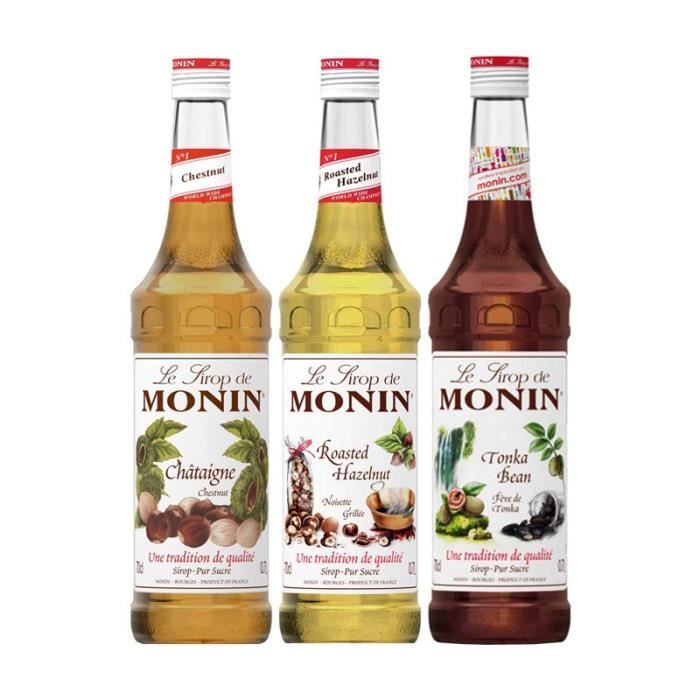 Assortiment Monin Fruits Secs (pack 3x70cl)