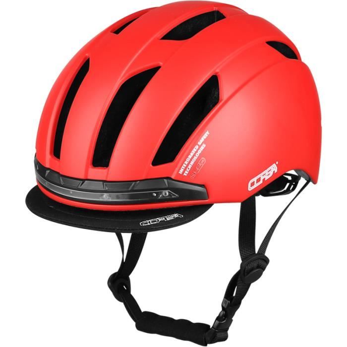 Casque de vélo SURENHAP avec clignotants à LED Casque d'avertissement de sécurité nocturne