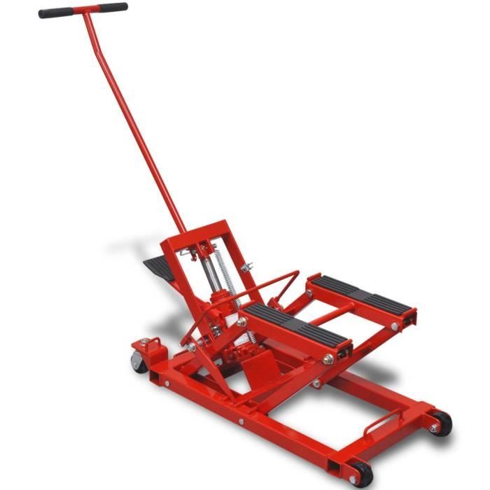 Haute qualité Magnifique Economique Cric hydraulique pour Moto-VTT 680kg Rouge