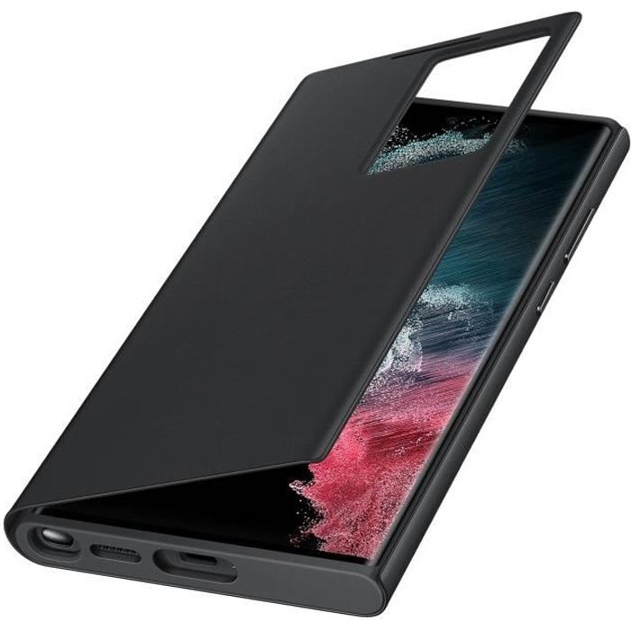Étui Samsung Galaxy S22 Ultra à Fenêtre Smart Clear View Cover Orginal noir