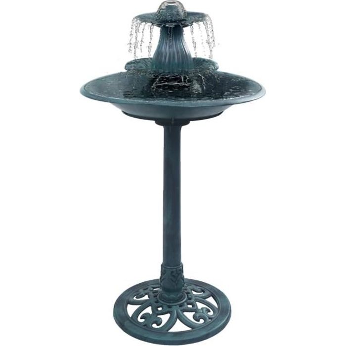 VidaXL Bain pour oiseaux avec fontaine Vert 50x91 cm Plastique