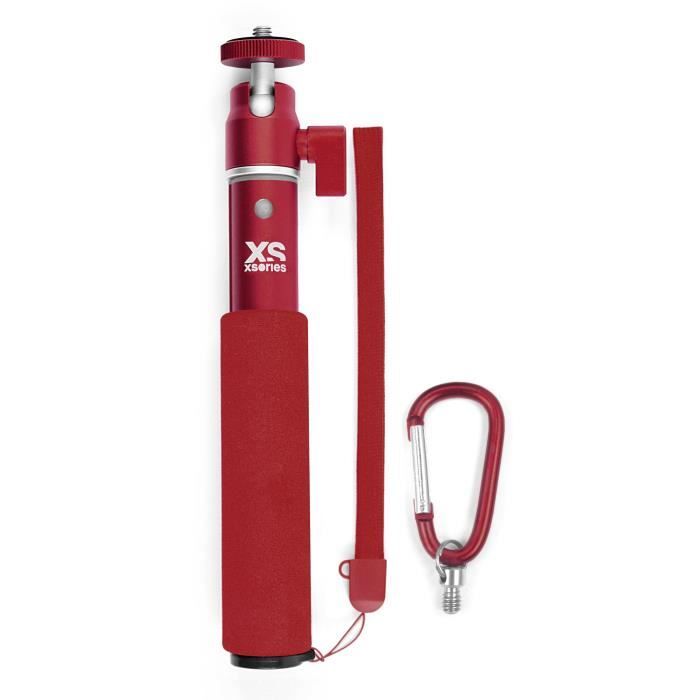 XSORIES Perche Télescopique pour Caméra U-Shot - 49 cm - Rouge profond