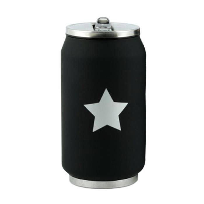 YOKO DESIGN Canette isotherme double paroi 260ml Star étoile argentée