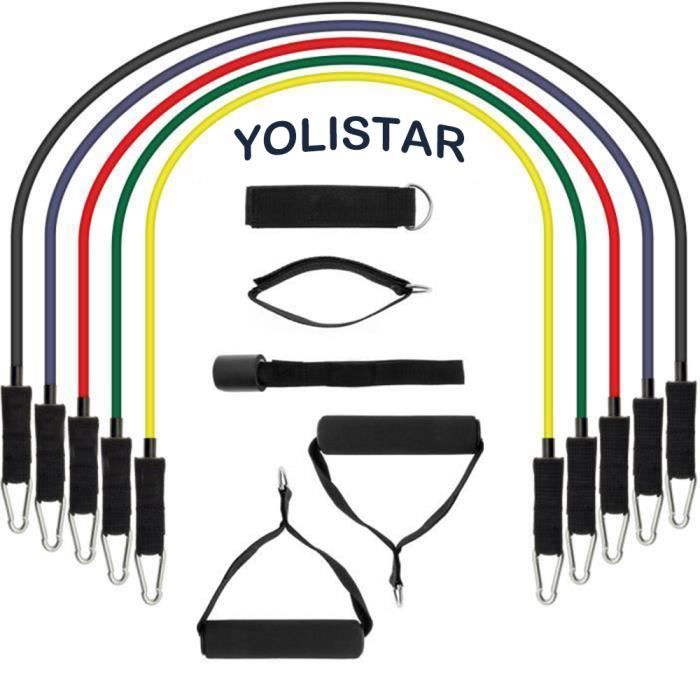 YOLISTAR Bandes de Résistance Tube Élastique Fitness Exercice Yoga Pilâtes Gym Sport
