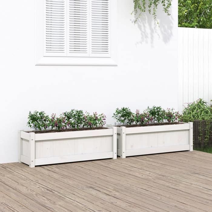 vidaXL Jardinières 2 pcs Bois de pin