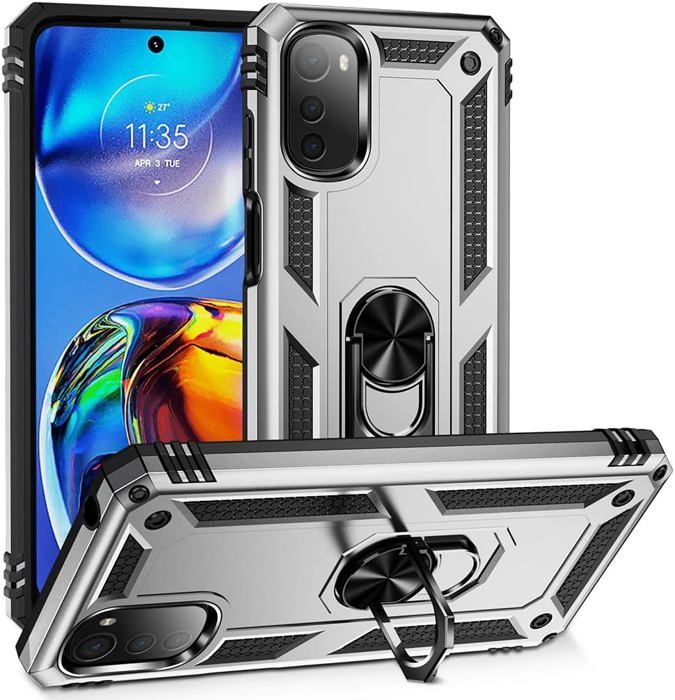 Kwmobile Coque Collier Motorola Moto E32 / E32s - Housse Silicone Avec Cordon Rose Clair Brun