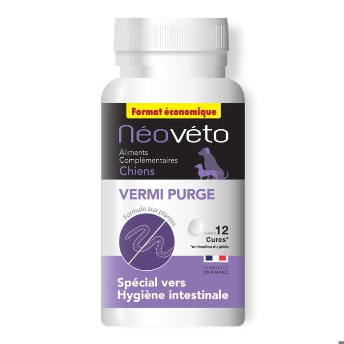 Meilleurs prix pour Néovéto comprimés vermifuges naturels VERMIPURGE Format ECO pour chiens - actifs agréés par les services vétérinaires français