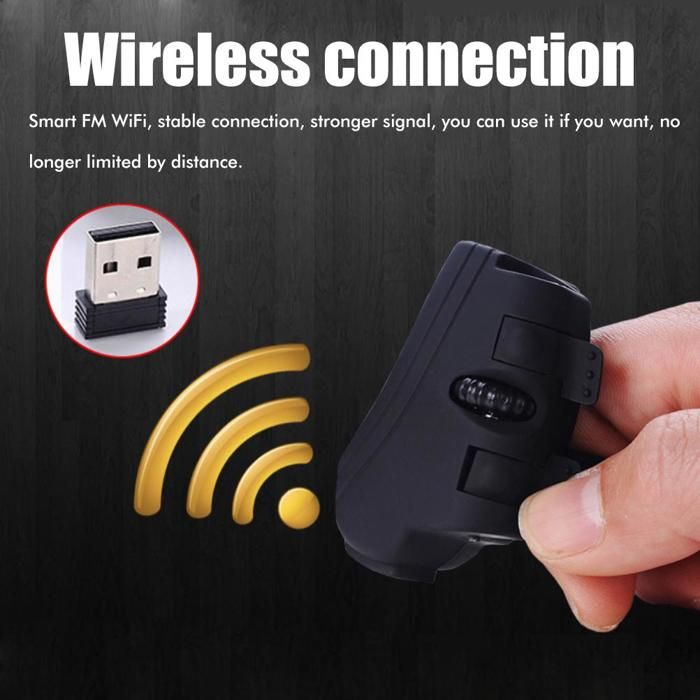 Souris sans fil Bluetooth Mini souris USB rechargeable Souris de poche à anneau pour PC ordinateur portable tablette