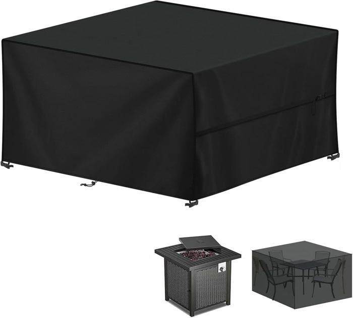 Housse De Protection Pour Table De Jardin Rectangulaire - Dimensions 250x130x90 Cm, Tissu Oxford 420D Imperméable Anti-UV