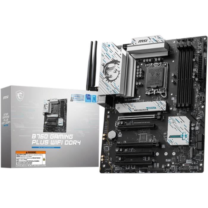 Carte mère - MSI - B760 GAMING PLUS WIFI - DDR4 - LGA 1700 - 128 Go max