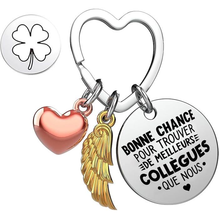 Porte-clés Personnalisé Pour Collègue - Cadeau Départ Ou Amitié - Gravure Spéciale - Idée Présent Chic - 2