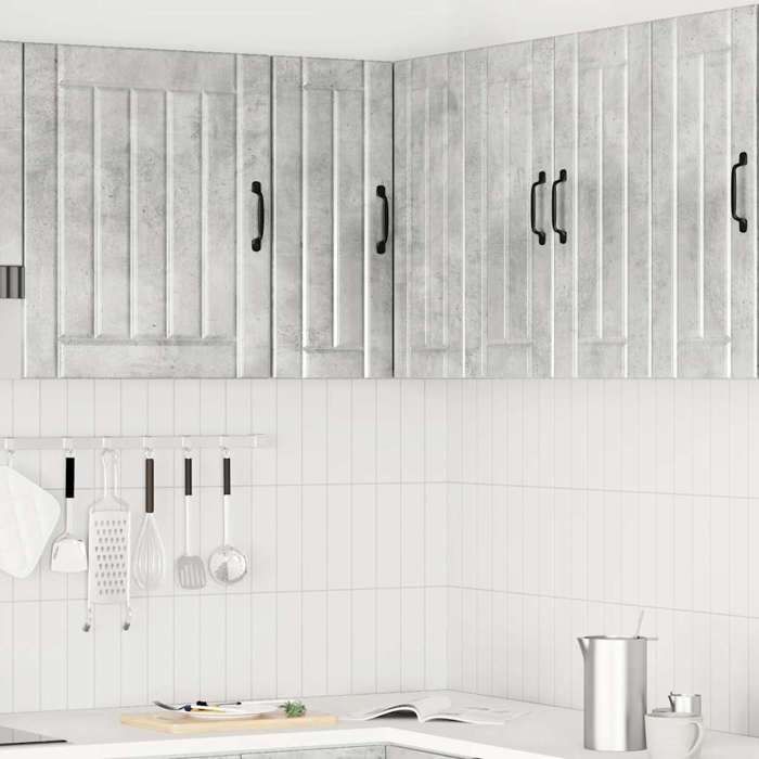 STAR - Meuble mural dangle de cuisine/Armoire haute Lucca - gris béton LL334