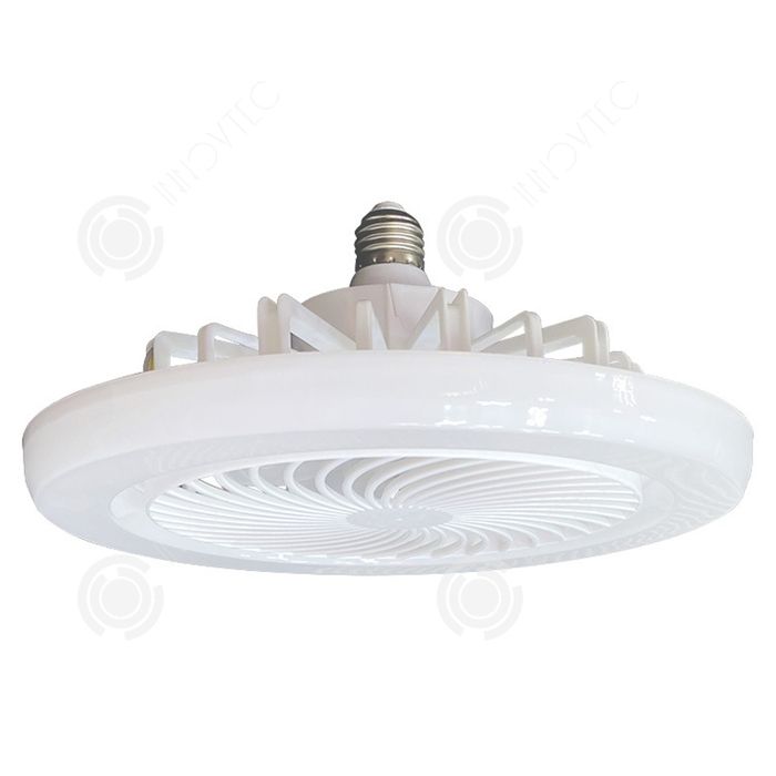 INN Lampe ventilateur 258x258x12cm 30W avec télécommande 3 vitesses silencieux ventilateur plafond avec lumiere E27 ventilateur - Innovtec
