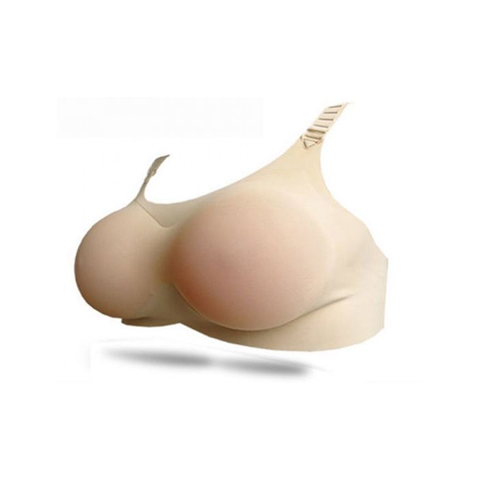 Faux Seins Silicone Taille L - Formes Ovales Gros Mamelons - Taille 15XL, Straps Réglables