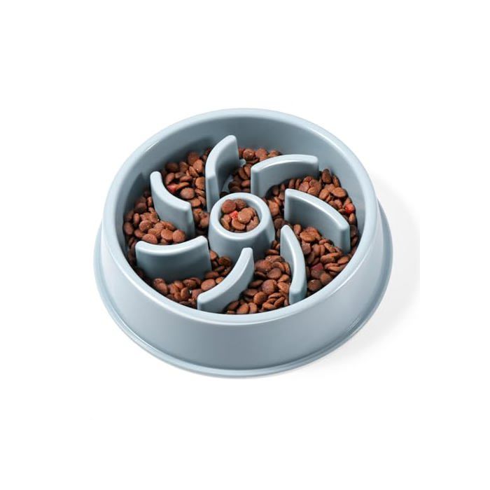 Meilleurs prix pour Gamelle anti-glouton pour chien et chat alimentation saine et lente fond antidérapant 208 x 5 cm bleu