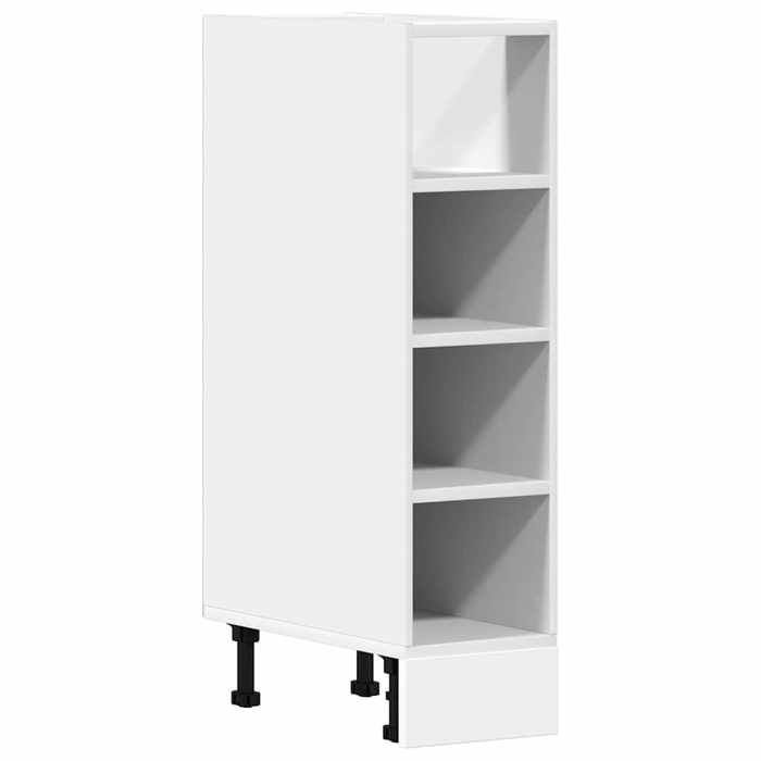 BEST-HOME Buffet de cuisine - Cabinet de Rangement Meuble bas Riga Blanc 20 x 445 x 815 cm - aspect bois